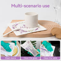 Éponge en coton de pulpe de bois de cellulose réutilisable écologique de conception personnalisée, torchon suédois imprimé, torchon de cuisine suédois