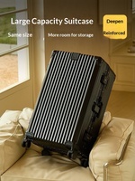 Valise de voyage rigide classique unisexe grande capacité 28-32 pouces en aluminium épaissi robuste et durable avec roues pivotantes