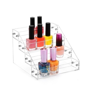 Customized Clear Acrylic Makeup Cube Storage Box Lucite Jewelry Nail Polish Display Holder <b>Stand</b> Cosmetic Drawer Organizer Case - Product Image 3
