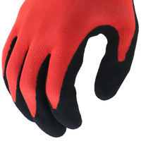 Gants de travail antidérapants MaxiPact 13 Gauge en polyester enduit de latex sableux, certifiés CE EN388 pour la construction, vente en gros OEM