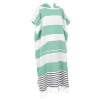 Serviette Poncho de Surf à capuche pour adulte, conception personnalisée, Logo brodé, Robe de plage, Super absorbante, coton régénéré, vente en gros