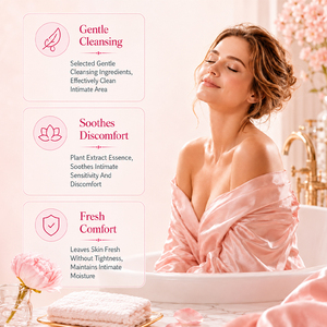 Kormesic Marque Privée 200ml Gel Lavant Intime Prébiotique Antibactérien pour Femme Soin Intime Féminin Halal Naturel OEM - Product Image 2