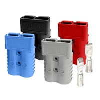 Connecteur de batterie de stockage d'énergie 350A 600V, fiche 2 pôles à contact argenté pour faisceau de module de batterie et alimentation de secours