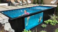 Piscine extérieure préfabriquée SHIYI S-01-1 de 20 pieds, design moderne, en acier, pour usage hôtelier