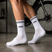 Chaussettes de cyclisme personnalisées avec logo, chaussettes athlétiques respirantes, chaussettes de sport, fabricant OEM ODM