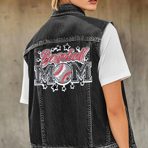 En gros, Grandes écussons à paillettes 'Baseball Mom' avec lettres rouges et étoiles brodées, thermocollants, pour l'applique dorsale <span class=keywords><strong>de</strong></span> veste <span class=keywords><strong>de</strong></span> jour <span class=keywords><strong>de</strong></span> match - Product Image 3