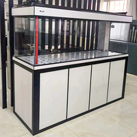 Tanque de Acuicultura Alto de 300 Galones con Filtro Sistema de Acuaponía para Interiores Decoraciones de Acuario de Vidrio Ultra Claro para Sala de Estar