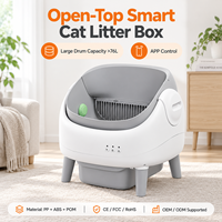 CE FCC RoHS OEM ODM Bac à litière intelligent autonettoyant pour chats, grande capacité 76L, avec contrôle par application et protection de sécurité du moteur contre les surintensités