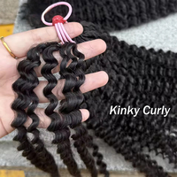 Nouvelles extensions de cheveux humains en micro-anneaux à crocheter pour tresses, plumes, tresses sans nœuds, paquet de cheveux humains sans trame