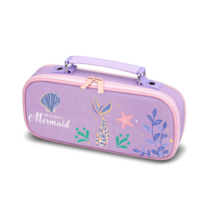 <span class=keywords><strong>Astuccio</strong></span> con Cerniera per Studenti, Design Personalizzato, Motivo Sirena Viola, Borsa per Cancelleria in Tessuto, <span class=keywords><strong>Astuccio</strong></span> Ecologico per Ragazze - Product Image 2