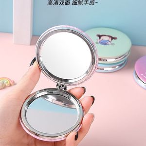 Compact <b>Mirror</b> Round Pocket <b>Mirror</b> Plastic Frame Dual Sided 3X Magnification <b>Foldable</b> Makeup <b>Mirror</b> For Women Students - Product Image 4