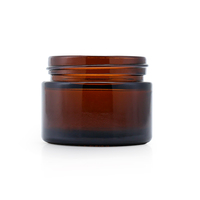 Luxe 5g 10g 15g 1oz 2oz 4oz 6oz Ambre Lotion D'onguent de Crème pour Le Visage Cosmétique Bocaux En Verre Noir Couvercle Blanc