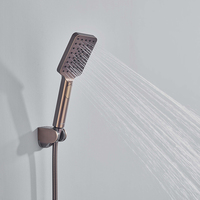 Robinet de douche à main pour baignoire, en laiton, finition or rose, double trou, poignée unique, robinet de douche apparent, vente en gros d'usine