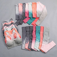 Ensemble de yoga et vêtements de sport dégradés en gros – 7 couleurs, respirant, absorbant la transpiration, idéal pour la course en extérieur