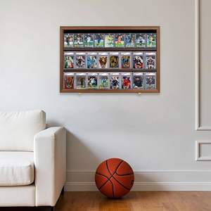 Vitrine murale pour 24 cartes de sport classées, vitrine pour cartes de baseball, décoration intérieure, collection de cartes, boîte à ombre en vrac - Product Image 5