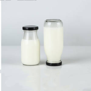 Vide Clair 200ml 250ml 300ml 500ml 1000ml <span class=keywords><strong>1L</strong></span> Boisson Bouteille En Verre De Lait Avec Couvercles En Métal Presse À Froid Café Bouteilles De Jus De Fruits - Product Image 6