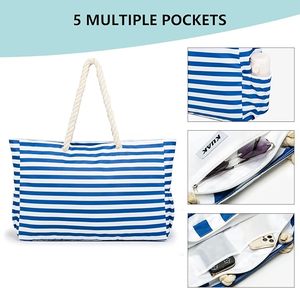 Échantillon gratuit Sac de plage personnalisé réutilisable imperméable Sac de plage personnalisé Capacité Sac fourre-tout en Tyvek enduit écologique - Product Image 5