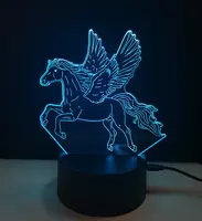 مخصص لطيف 3D الوهم DIY ليلة ضوء التصميمات فارغة Led ليلة مزهرية مضيئة مزودة بقاعدة 3D الوهم الاكريليك ليلة مصباح الاكريليك ضوء