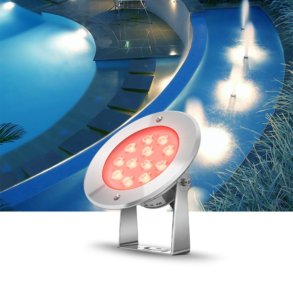 9W 12V RGB Color IP68 316L Stainless Steel Waterproof in Pool Light