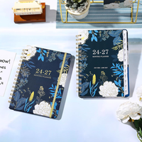 Buku Agenda Diary Happy Planner yang Dapat Disesuaikan, Jadwal Mingguan dan Bulanan dengan Stiker Tab Kantong Kertas Gratis