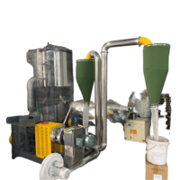 Machine de recyclage économique, production 90 kg/h, moteur unique, granulateur de film plastique PP LDPE HDPE, refroidissement par air, puissance 8 kW