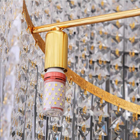 Plafonnier rond à plusieurs niveaux en cristal de luxe extra large-Luminaire suspendu palatial-Lustre en cristal de luxe extra large