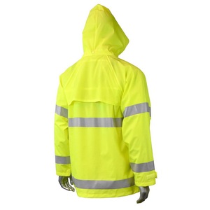 Veste de pluie haute visibilité ANSI Classe 3, imperméable, Oxford, réfléchissante, pour hommes, travaux de construction - Product Image 2