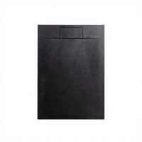 Base de douche rectangulaire noire antidérapante Dreamline de haute qualité en SMC pour hôtel, avec couvercle de drain, garantie 5 ans, installation facile