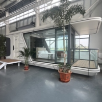 Full king-Une combinaison de famille d'accueil haut de gamme et de maison en conteneur-Space Capsule House Hôtel préfabriqué en acier galvanisé