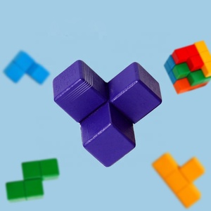 Cubo Magico in Legno Colorato, Gioco Puzzle 3D, Vernice Ecologica, Gioco per lo Sviluppo del Pensiero Logico - Product Image 4