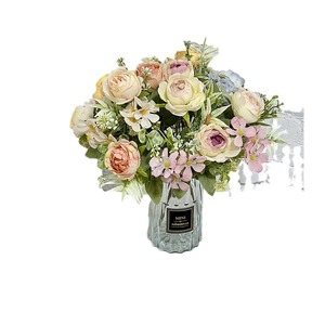 Bouquet de fleurs artificielles en soie faites à la main, simulation de pivoine Margot Meixue, vente en gros transfrontalière e-commerce, directement de l'usine, pour la maison - Product Image 5