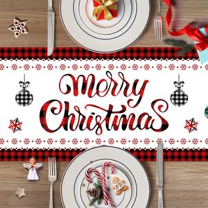 Chemin de Table Noël Joyeuses Décorations de Noël 2025 pour Maison Nappe Noël Navidad <span class=keywords><strong>Noel</strong></span> Kerst Cadeaux de Noël Nouvelle Année 2026 Natal - Product Image 6