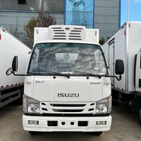 Camion frigorifique Isuzu ELF 100P avec moteur 4KB Diesel, fourgonnette réfrigérée pour le transport de fruits de mer, viande et aliments surgelés