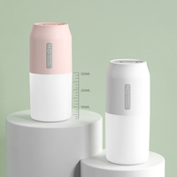 Humidificateur d'air mini 300 ml en gros d'usine, diffuseur ultrasonique portable USB/batterie, purificateur avec veilleuse LED, faible bruit, pour voiture