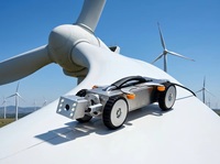 Caméra de surveillance rotative à 360 degrés Wellcam DDP Factory pour l'inspection interne des pales d'éoliennes, robot chenillé télécommandé résistant à l'eau