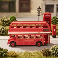CUPUZ Puzzle en papier 3D Bus londonien, célèbre bus rouge à deux étages, jouet artisanal fait main, cadeau pour enfants et adultes