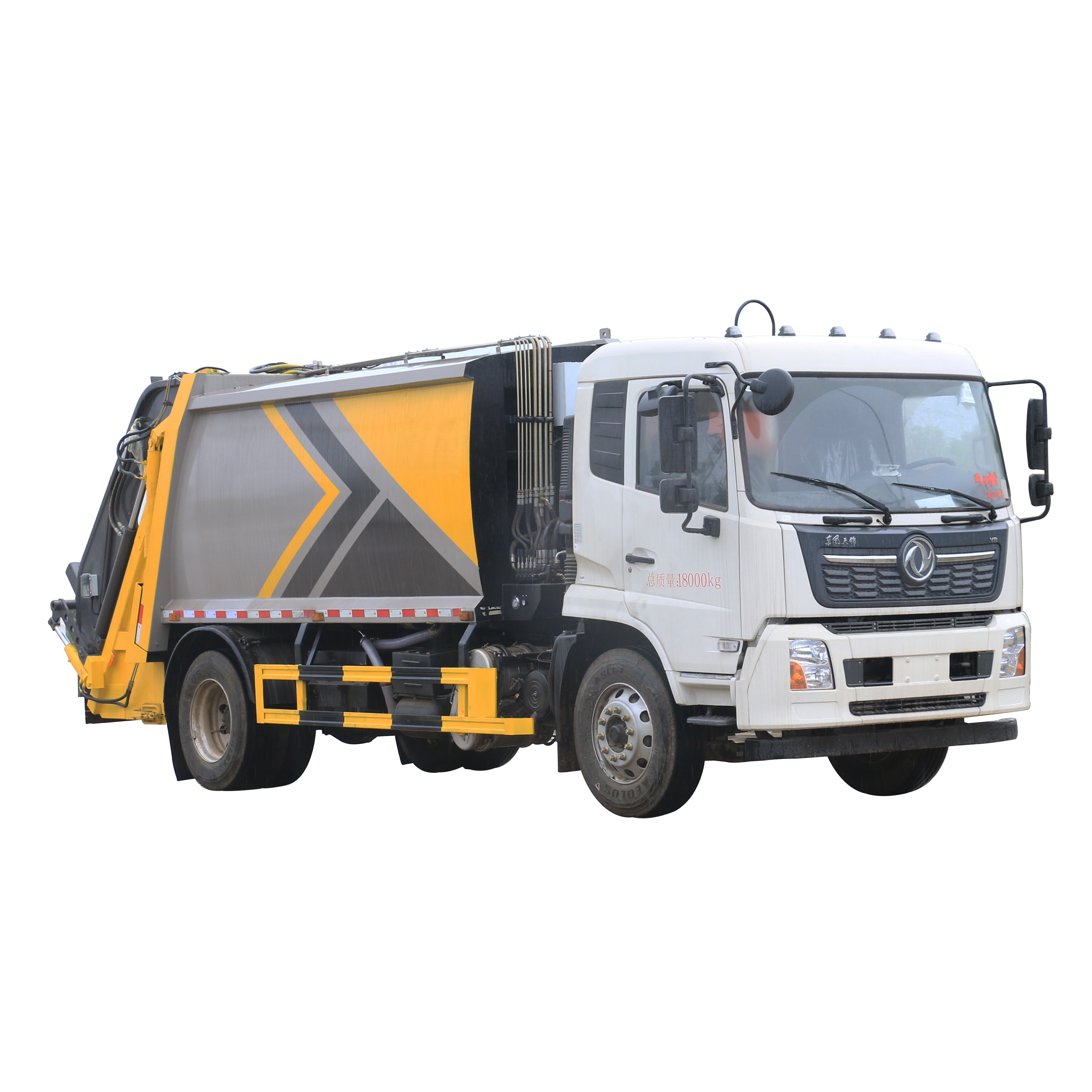 Rubbish compressor truck from China garbage truck factory with 210 hp engiine 12 CBM hydraulic system loading