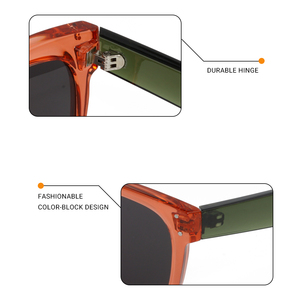 Unisex cổ điển cá nhân kẹo màu phù hợp UV400 bảo vệ hình chữ nhật TR-90 Kính mát - Product Image 3