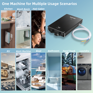 Calentadores de Agua Eléctricos Instantáneos Inteligentes de 3-5KW, Diseño de Inducción, Sin Tanque, Pantalla Táctil, Temperatura Constante, Aluminio, para el Hogar - Product Image 6