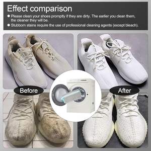 Sac à linge pour chaussures, personnalisé, adapté à la machine à laver, rembourré, filet, protection pour chaussures, fibres moelleuses, polyester, machine à laver - Product Image 6