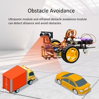LAFVIN-Robot inteligente para coche, Kit de chasis actualizado V2.0 para sistema de Robot/programación gráfica para arduino, 2WD