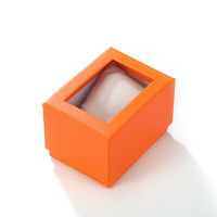 Boîte à montre rectangulaire écologique et recyclable, prix de gros, boîte de rangement rigide en carton de haute qualité avec fenêtre et doublure en éponge