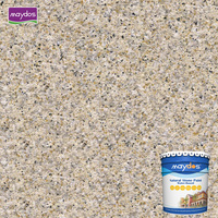 Peinture murale extérieure texturée colorée à application par pulvérisation, revêtement liquide acrylique gris blanc granit naturel
