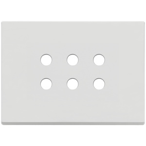 Plaque de porte ronde blanche mate 3Mx6 12,5x9,5x1,4 cm - Product Image 1