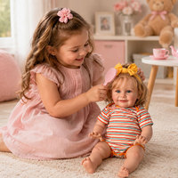 BAkwbwBY Poupée Reborn 24 Pouces Corps Souple Bébé Réaliste Douce Grande Poupée Jeu d'Imitation Cadeau Vente en Gros Enfants