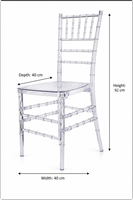 Chaise Chiavari en polycarbonate transparent empilable, 11 chaises, sièges détachables pour événements, banquets et mariages