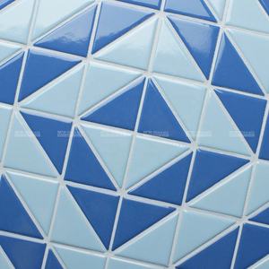 <span class=keywords><strong>Hotel</strong></span> Villa Project 2 "Patrón de triángulo geométrico <span class=keywords><strong>Blu</strong></span> Mixto Antideslizante Piscina Azulejo Piso Diseño de mosaico de cerámica - Product Image 3