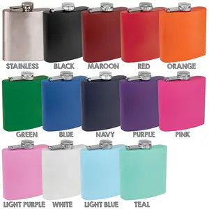 Easy Carry Custom Painted Stainless Steel 18/8 Hip Flask For Gift