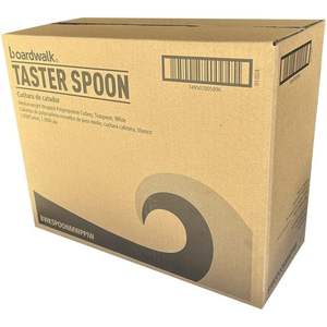 Plataforma de acampada de 4.86 pulgadas Cuchara de Sopa Desechable de Polipropileno Blanco Envuelto, Peso Medio, 1000 Unidades por Caja - Product Image 4