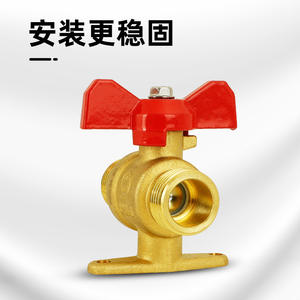 Robinet à bille à double filetage mâle en cuivre massif, diamètre plein, 4/6 pouces, pour conduites d'eau et de gaz - Product Image 4